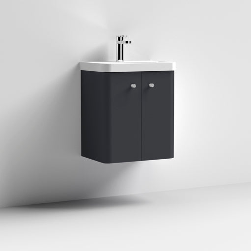 500mm Wall Hung 2-Door Vanity & Basin
