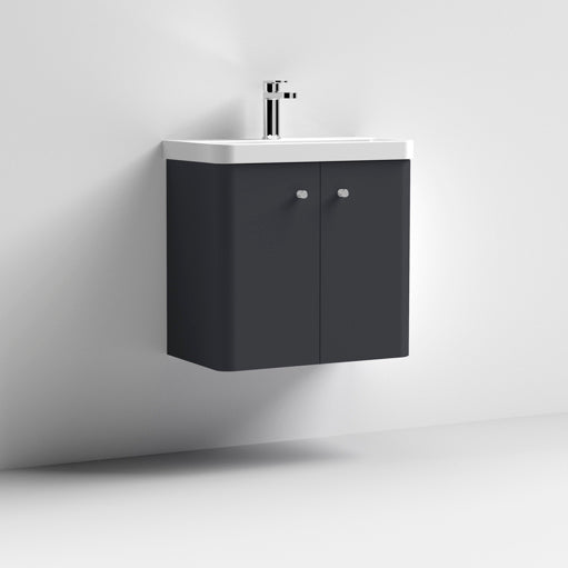 600mm Wall Hung 2-Door Vanity & Basin