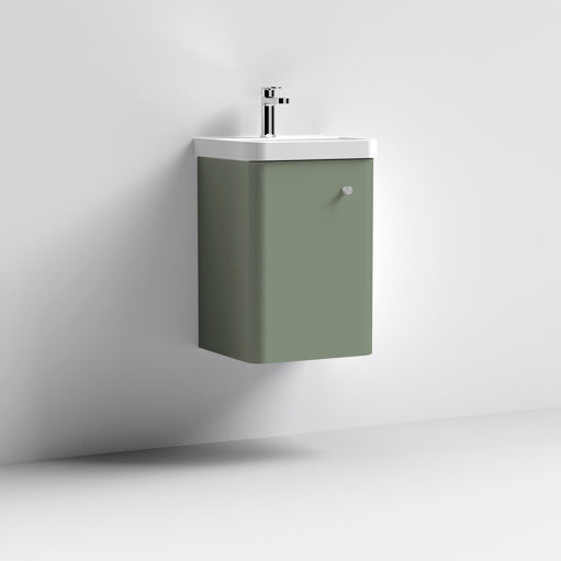 400mm Wall Hung 1-Door Vanity & Basin