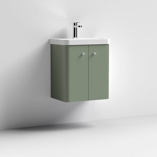 500mm Wall Hung 2-Door Vanity & Basin