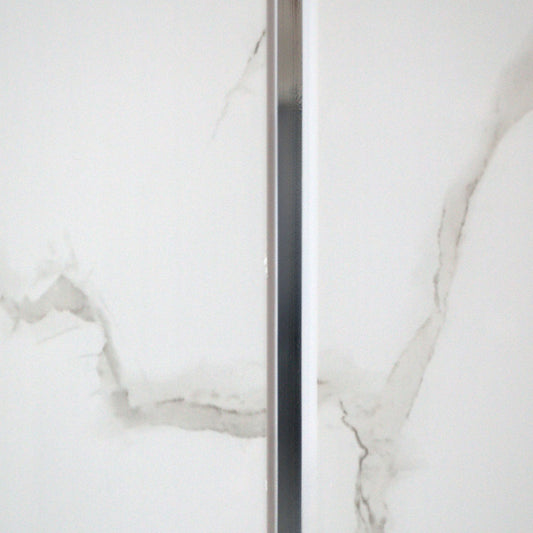 Carrara Marble Silver Strip - 250mm x 2700mm x 8mm - Gloss - Waterproof - Wall and ceiling