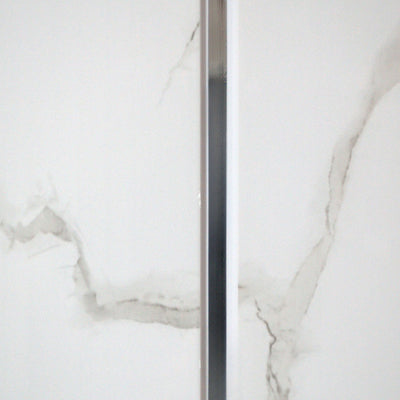 Carrara Marble Silver Strip - 250mm x 2700mm x 8mm - Gloss - Waterproof - Wall and ceiling
