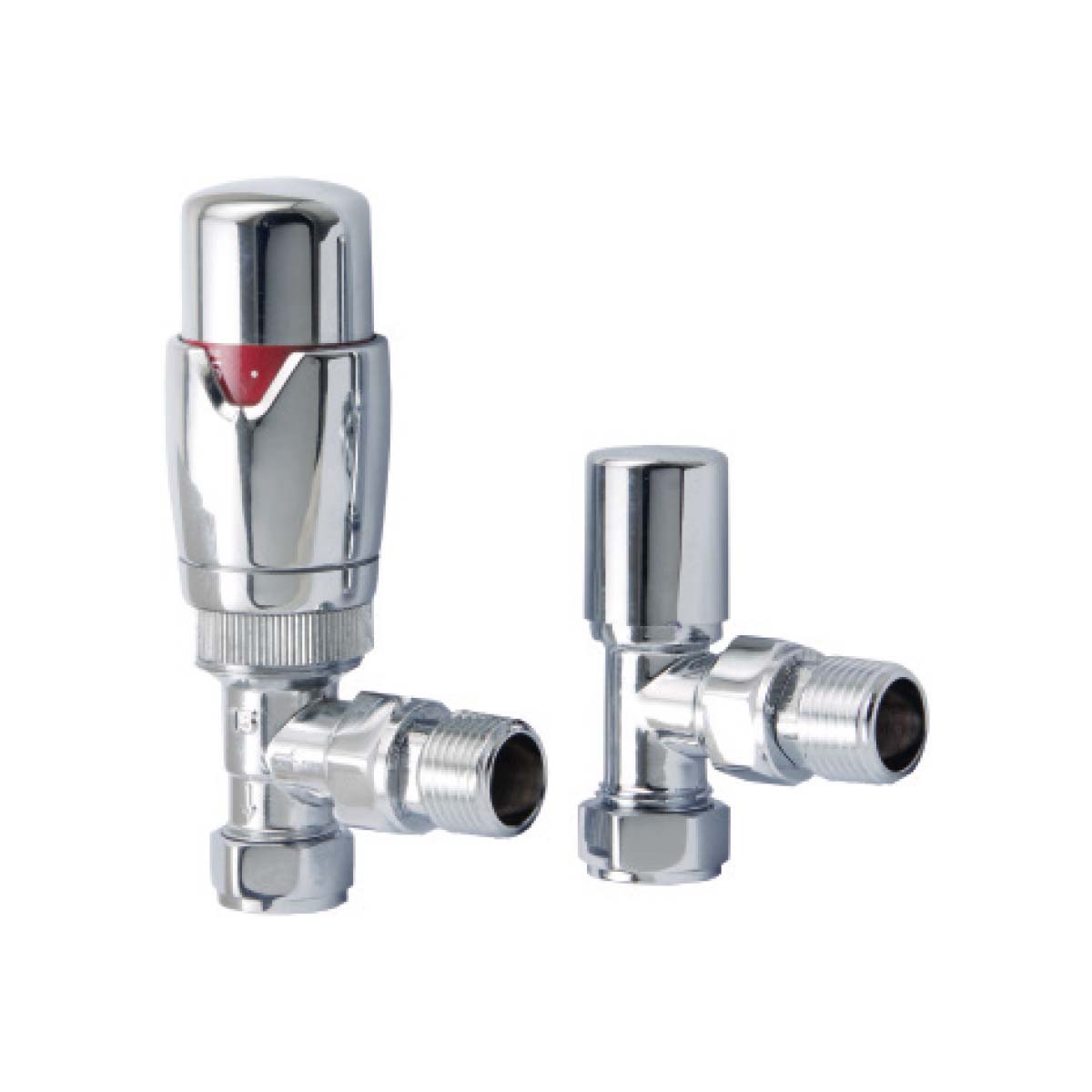 Angled Designer  Pair  TVR  Radiator Valves