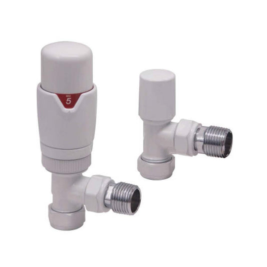 Angled Designer  Pair  TVR  Radiator Valves