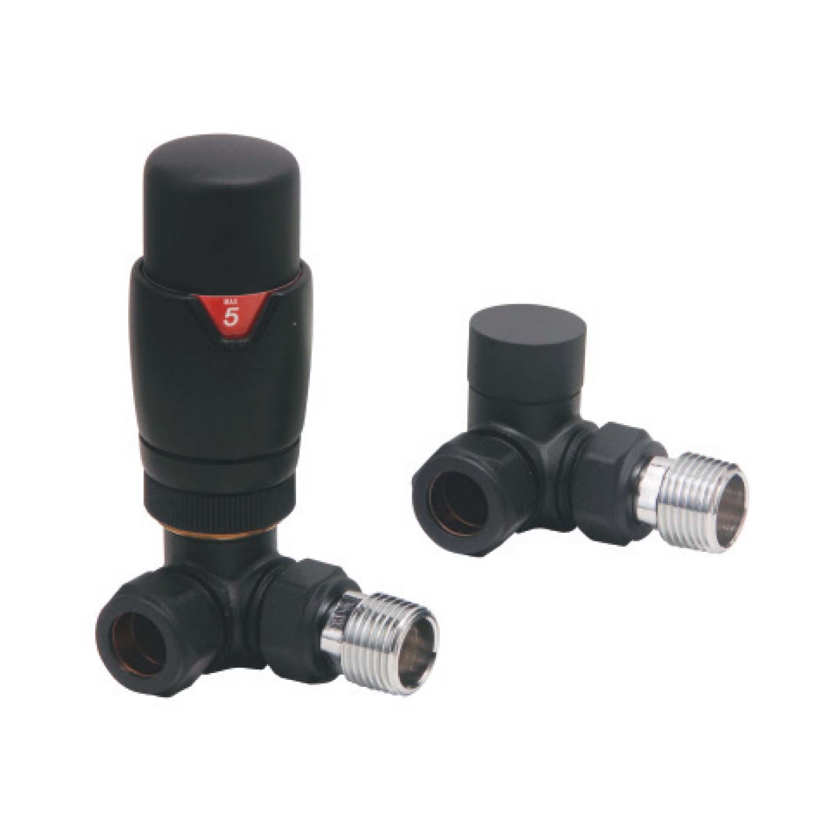 Corner Designer  Pair  TVR  Radiator Valves