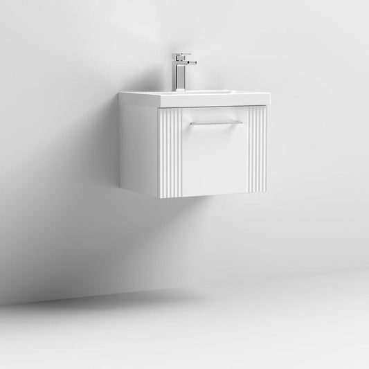500mm Wall Hung Single Drawer Vanity With Mid-Edge Basin