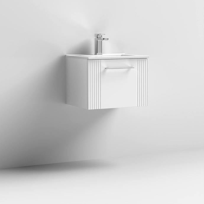 500mm Wall Hung Single Drawer Vanity With Minimalist Basin
