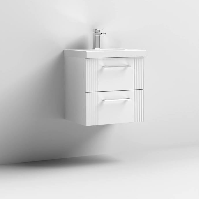 500mm Wall Hung 2 Drawer Vanity With  Thin-Edge Basin