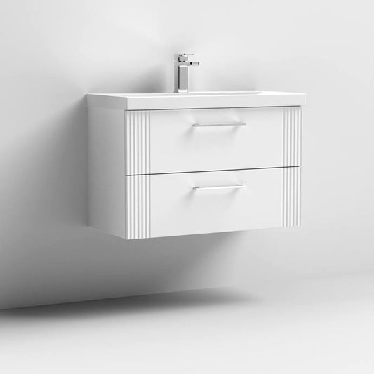 800mm Wall Hung 2 Drawer Vanity Thin-Edge Basin