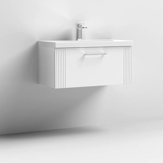 800mm Wall Hung Single Drawer Vanity Thin-Edge Basin