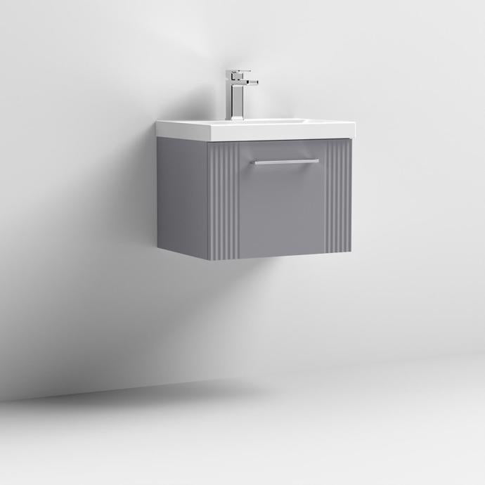 500mm Wall Hung Single Drawer Vanity With Mid-Edge Basin