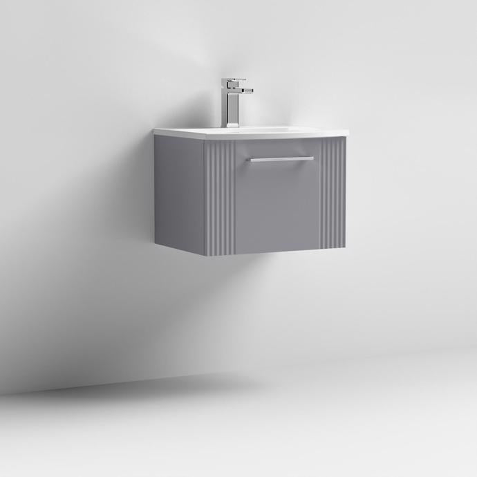 500mm Wall Hung Single Drawer Vanity With Curved Basin