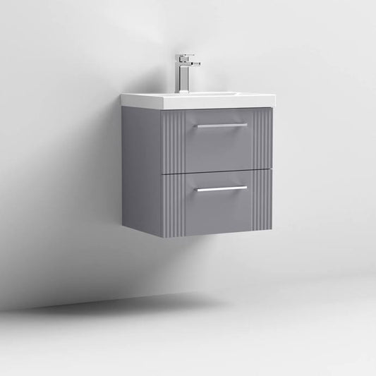 500mm Wall Hung 2 Drawer Vanity With  Thin-Edge Basin