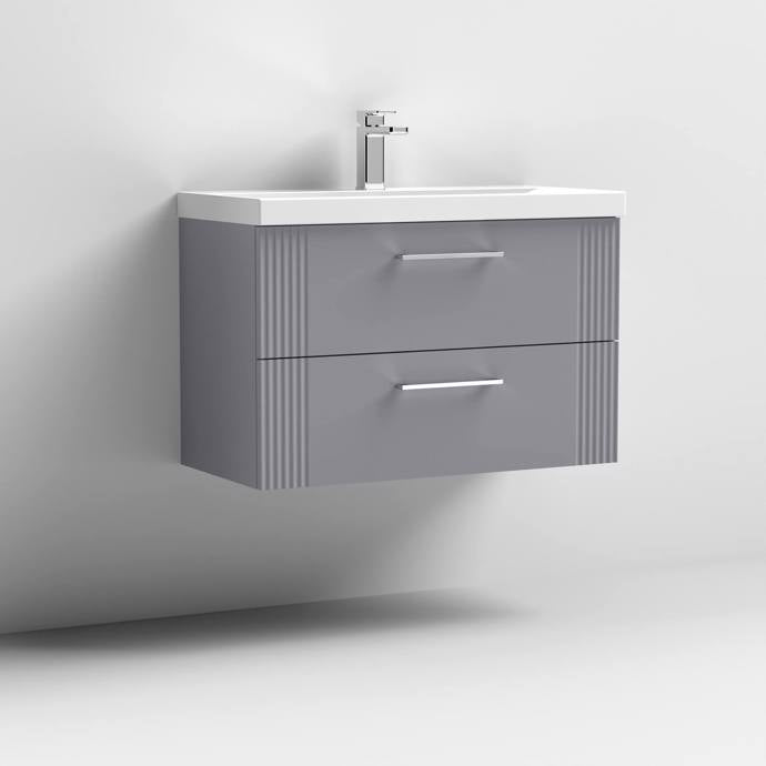 800mm Wall Hung 2 Drawer Vanity Thin-Edge Basin