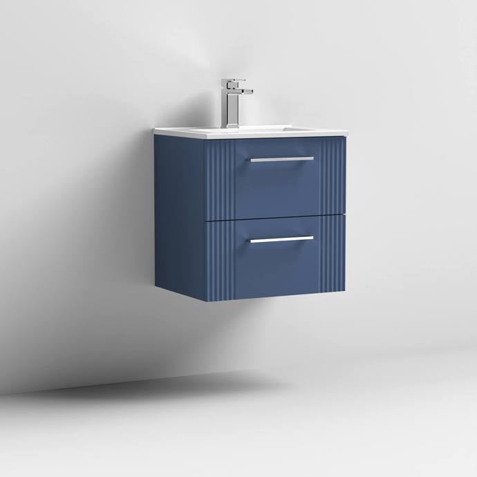 500mm Wall Hung 2 Drawer Vanity With  Minimalist Basin