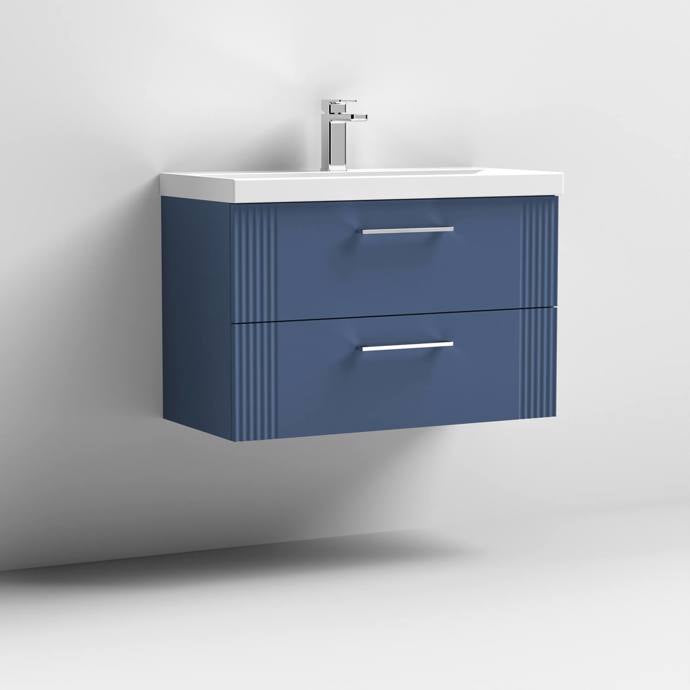 800mm Wall Hung 2 Drawer Vanity Thin-Edge Basin