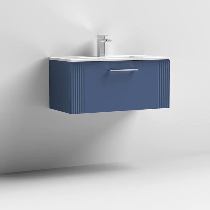 800mm Wall Hung Single Drawer Vanity Minimalist Basin