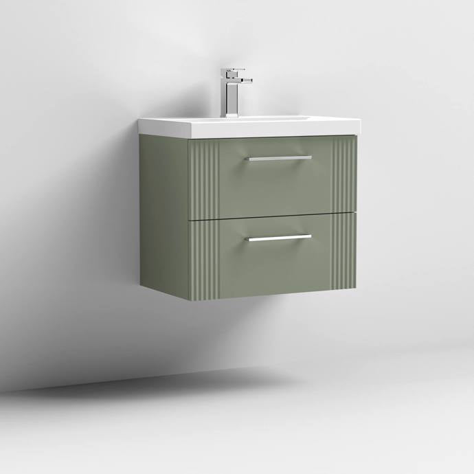 600mm Wall Hung 2 Drawer Vanity Thin-Edge Basin