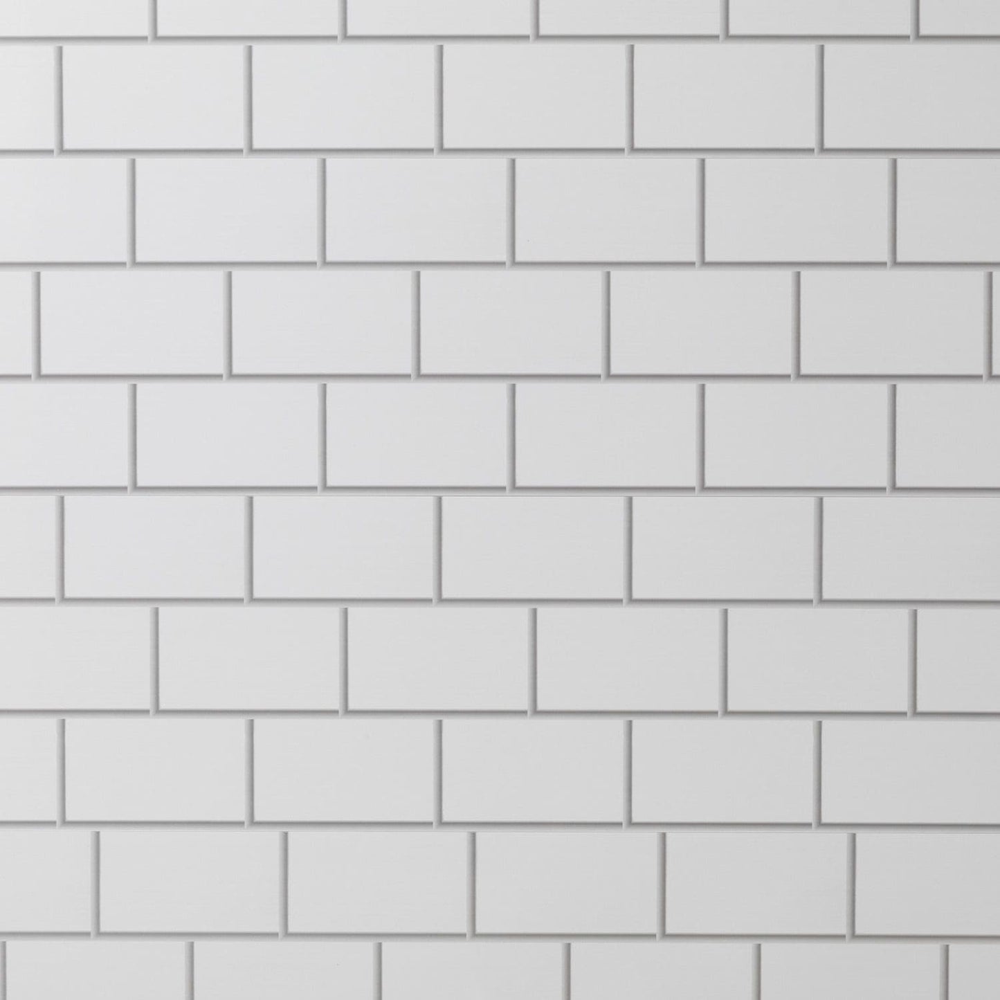 White Metro Brick - 250mm x 2700mm x 8mm - Gloss - Waterproof - Walls