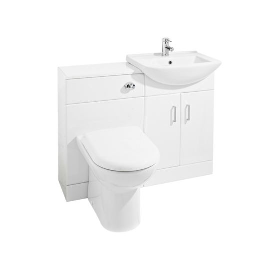 Soturn Furniture Pack With Square Basin White Gloss