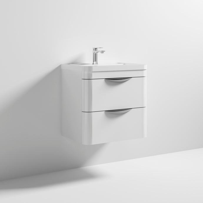 600mm Wall Hung Vanity & Ceramic Basin