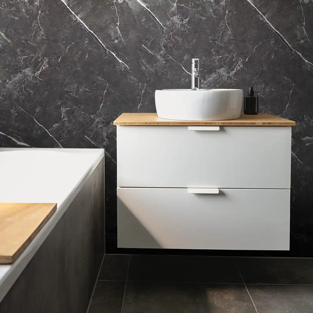 Graphite Quartz Matt - 1000mm x 2400mm x 10mm - Matt - Waterproof - 1 Fire Rated