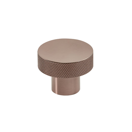 Brushed Bronze Knurled Round 42.5mm