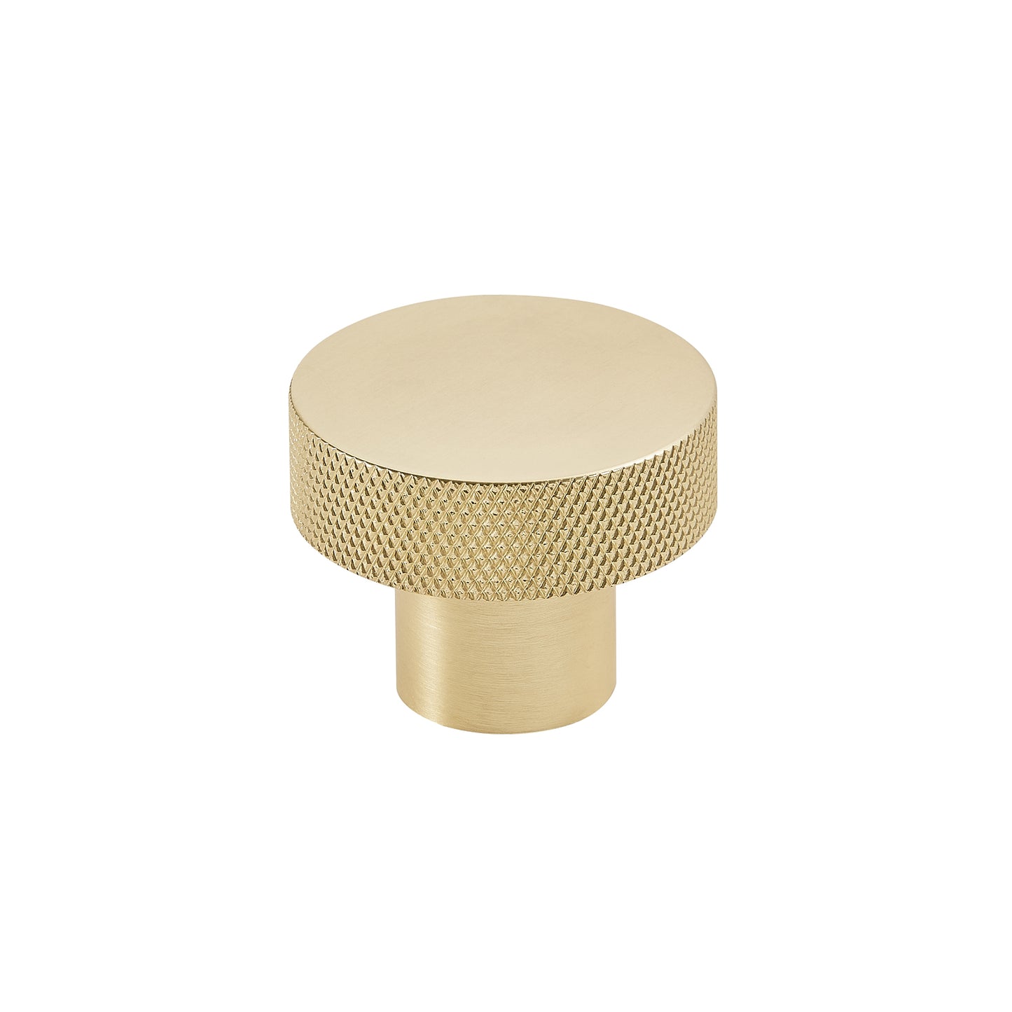 Brushed Brass Knurled Round 42.5mm