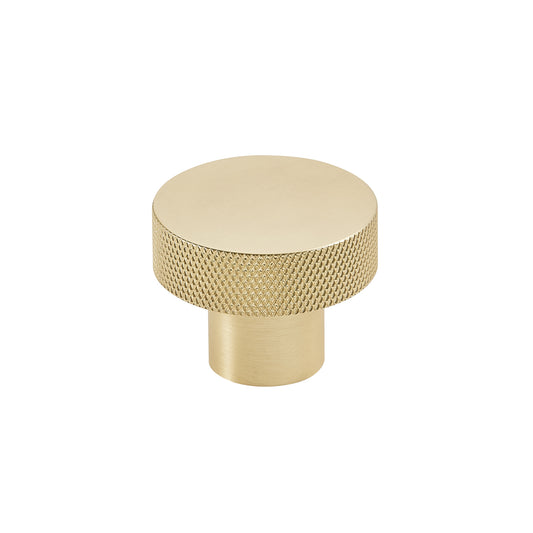 Brushed Brass Knurled Round 42.5mm