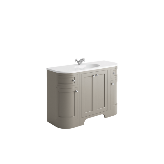 Brunswick Curved Side Cabinet Left - DGrey
