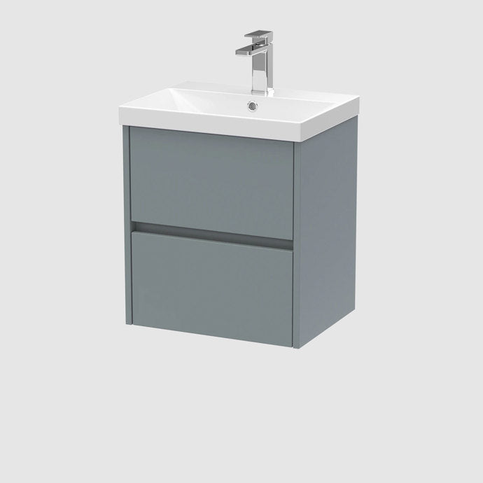 500mm Wall Hung 2-Drawer Unit & Basin 3