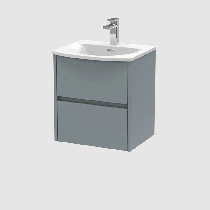 500mm Wall Hung 2-Drawer Unit & Basin 4