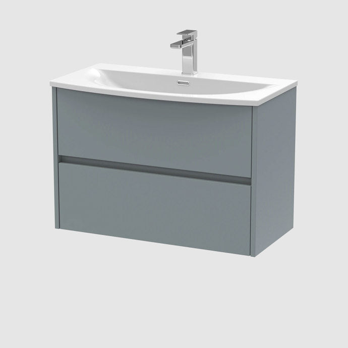 800mm Wall Hung 2-Drawer Unit & Basin 4