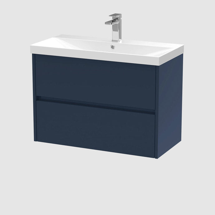 800mm Wall Hung 2-Drawer Unit & Basin 3