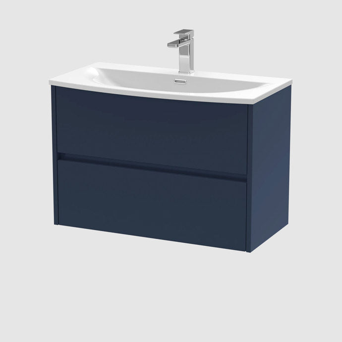 800mm Wall Hung 2-Drawer Unit & Basin 4