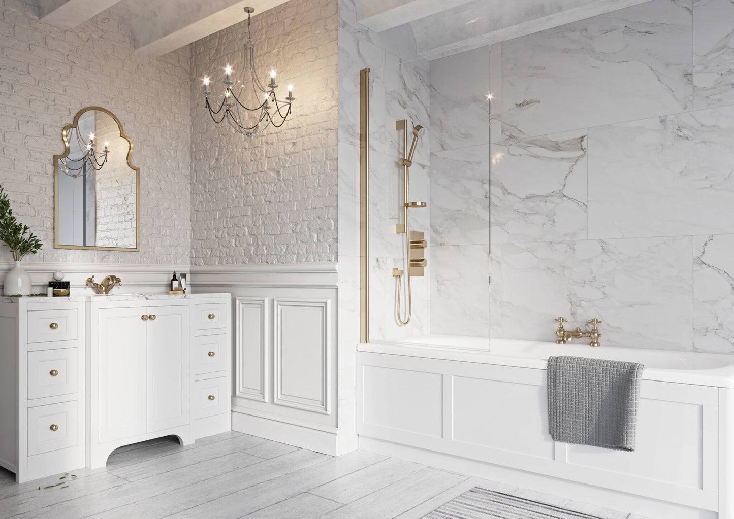 Thalia Single Panel Bath Screen