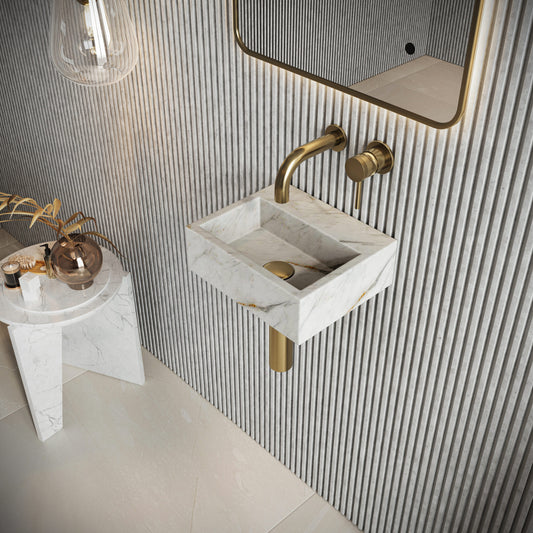 ARABESCATO WALL HUNG MARBLE BASIN