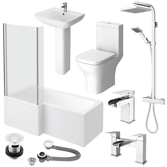 L Shaped 1700 Bathroom Package (Left Hand Bath)