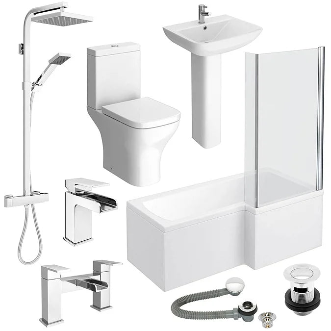 L Shaped 1700 Bathroom Package (Right Hand Bath)
