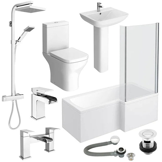 L Shaped 1700 Bathroom Package (Right Hand Bath)