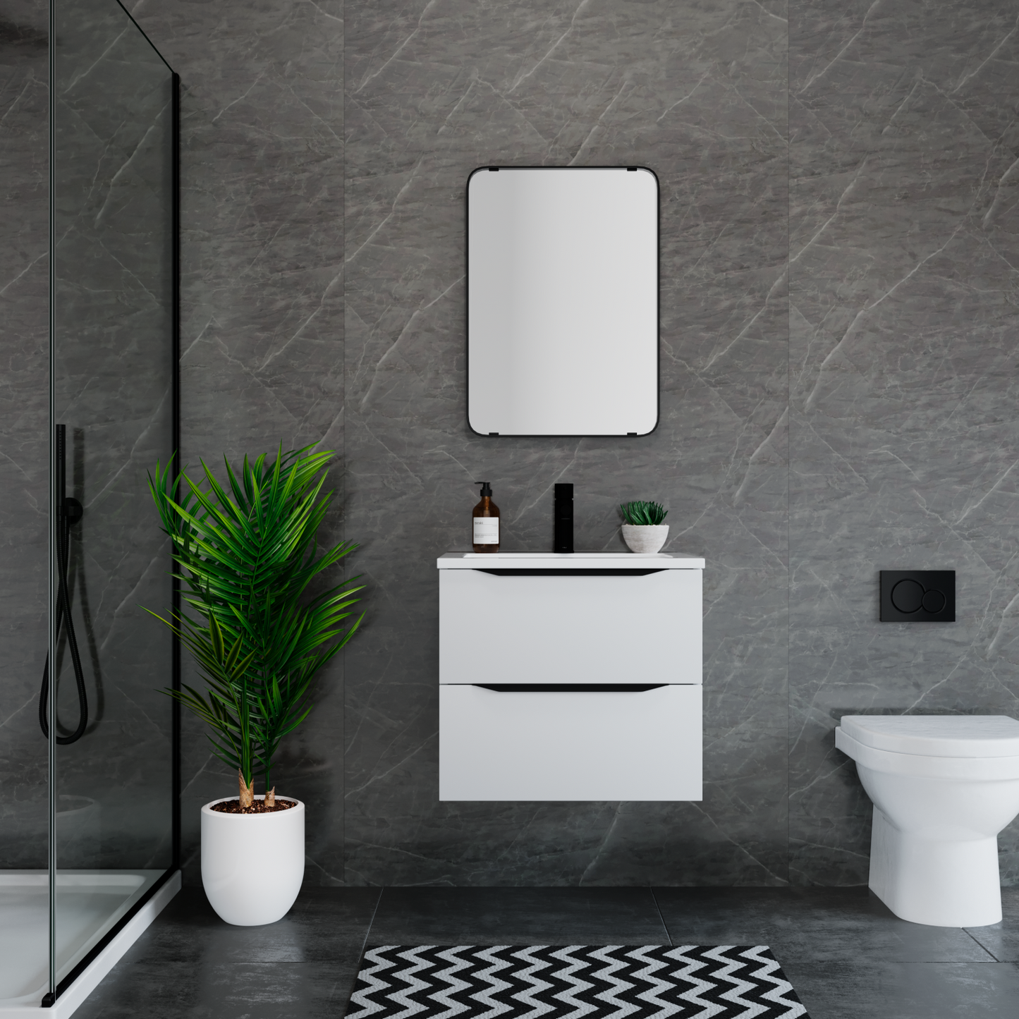 Lindos Light Grey Matt - 1000mm x 2400mm x 10mm - Matt - Waterproof - 1 Fire Rated