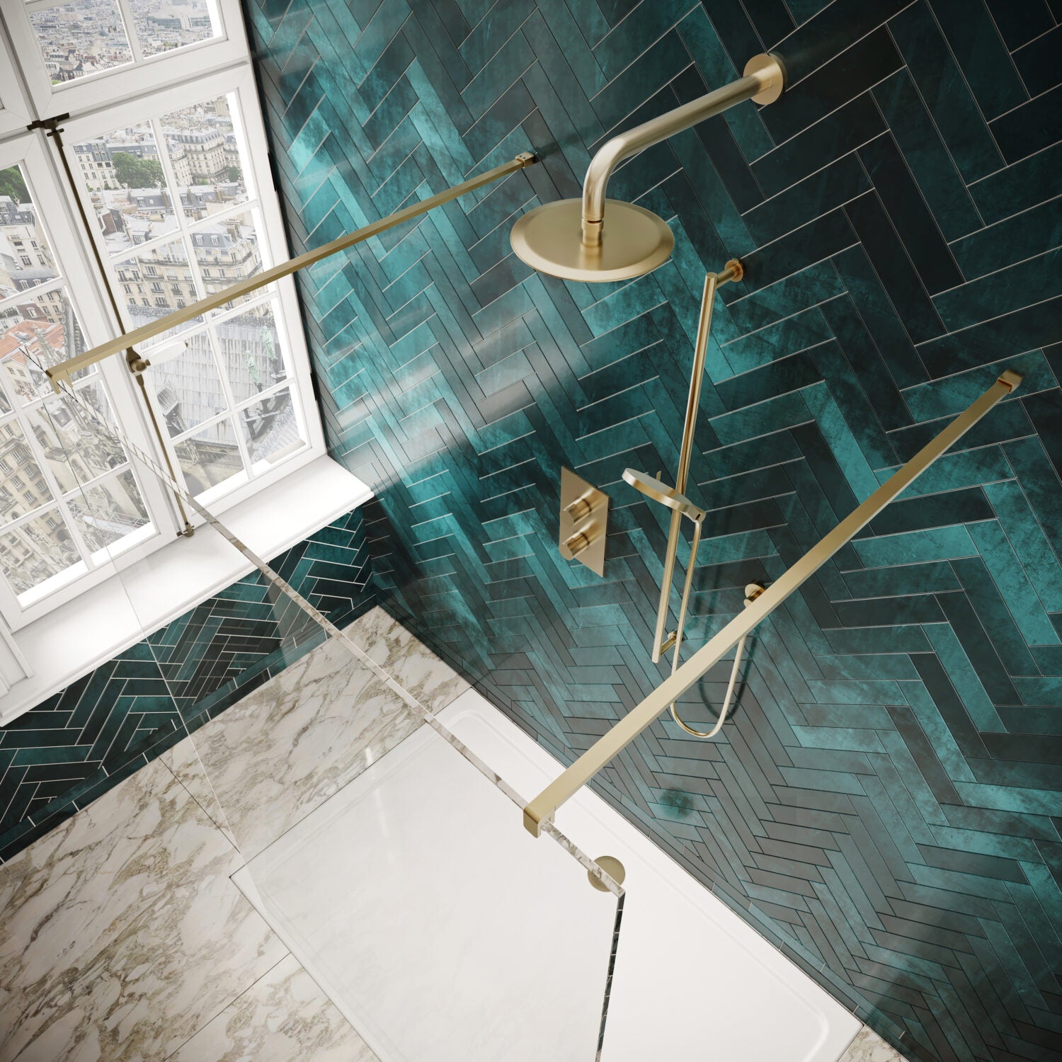 Straight Stabilising Bar (1000mm) - Brushed Brass