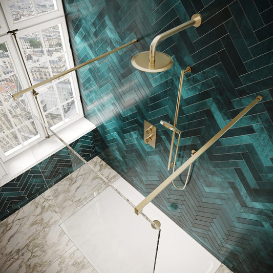 Straight Stabilising Bar (1000mm) - Brushed Brass