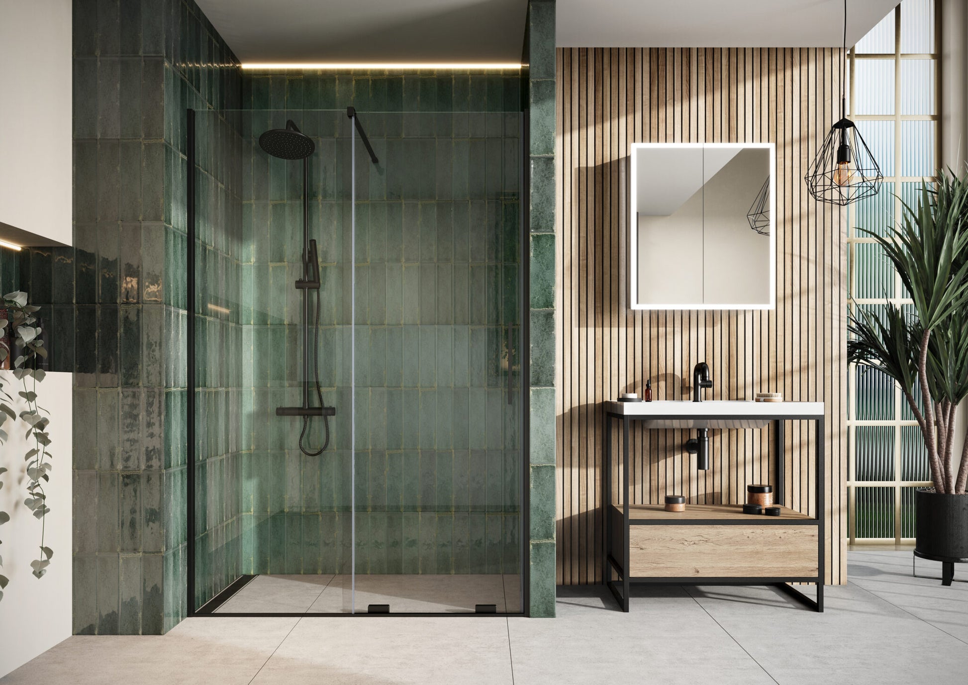 Momentum Sliding Door - Clear Glass 1600mm