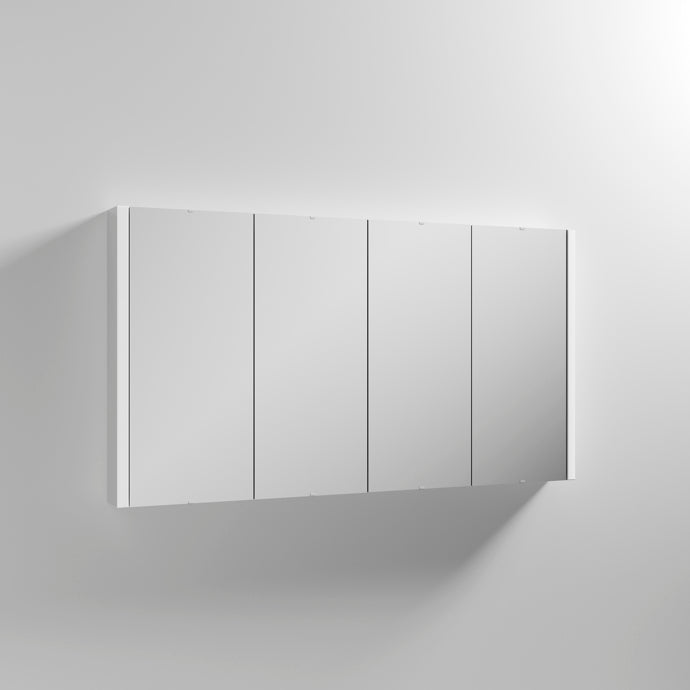 Mirror Cabinet 4 Door White Gloss