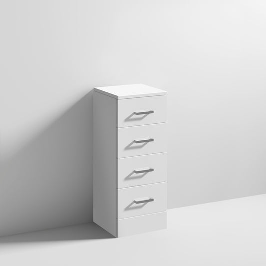 4 Drawer Unit White Gloss