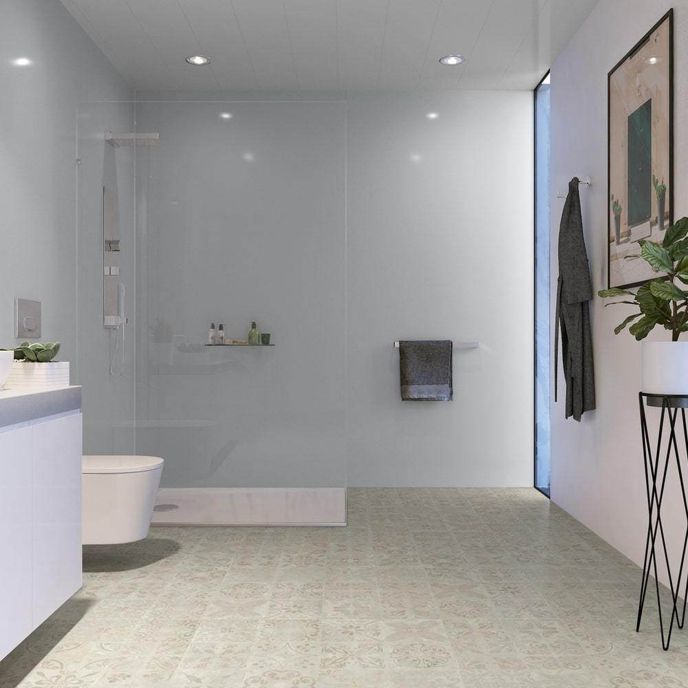 Pearl White - 1000mm x 2400mm x 10mm - Gloss - Waterproof - 1 Fire Rated
