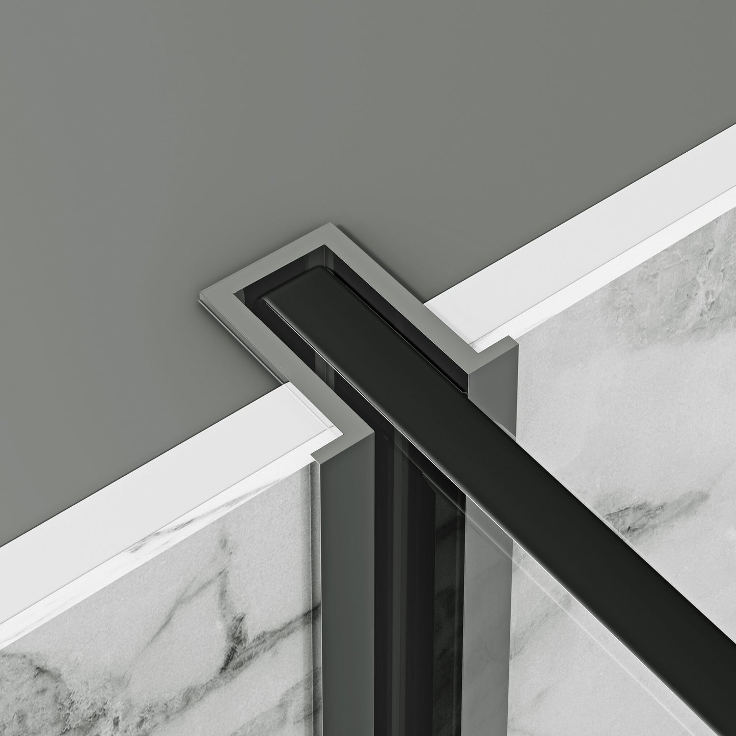Minos Recessed Wall And Floor Profile - Black