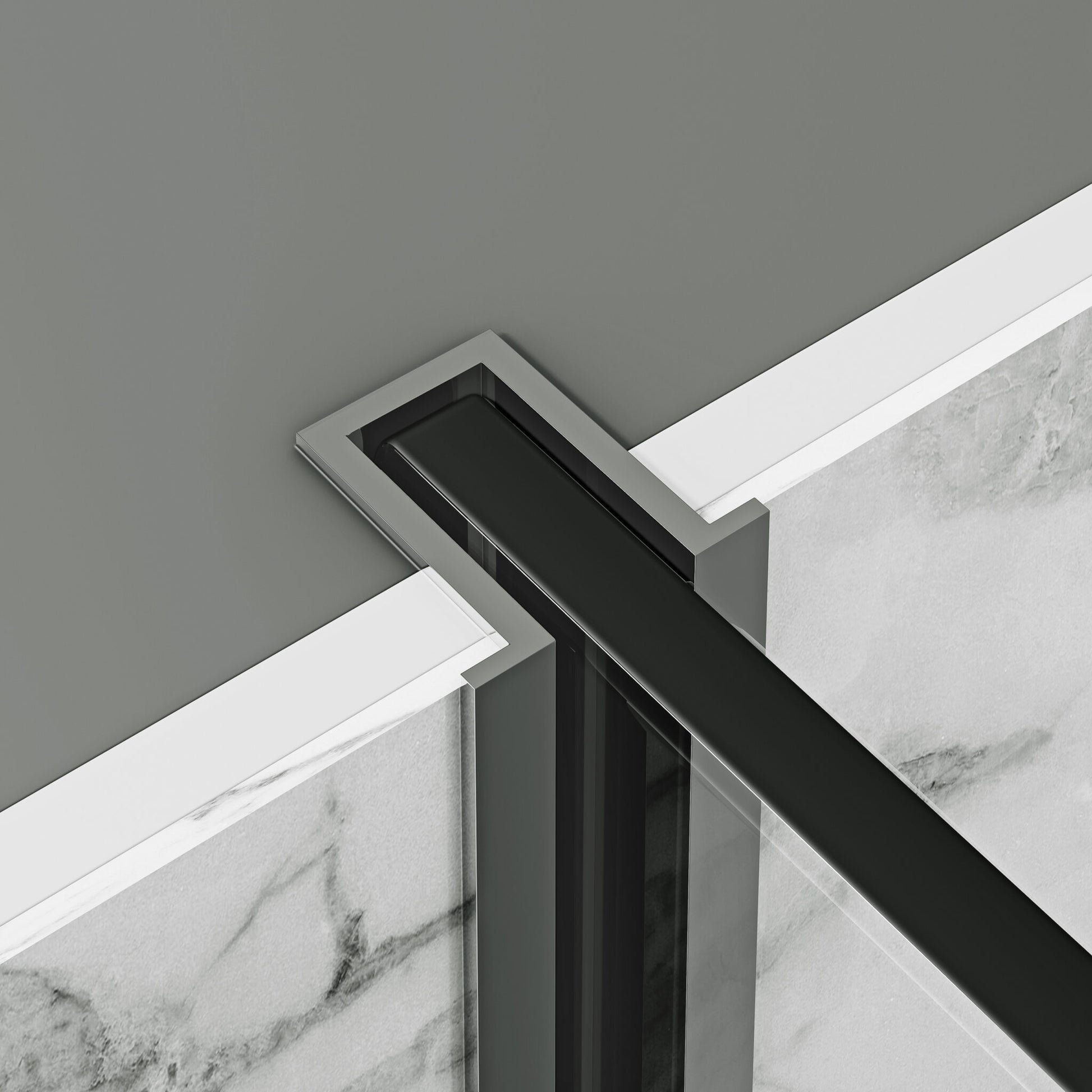 Minos Recessed Wall And Floor Profile - Black