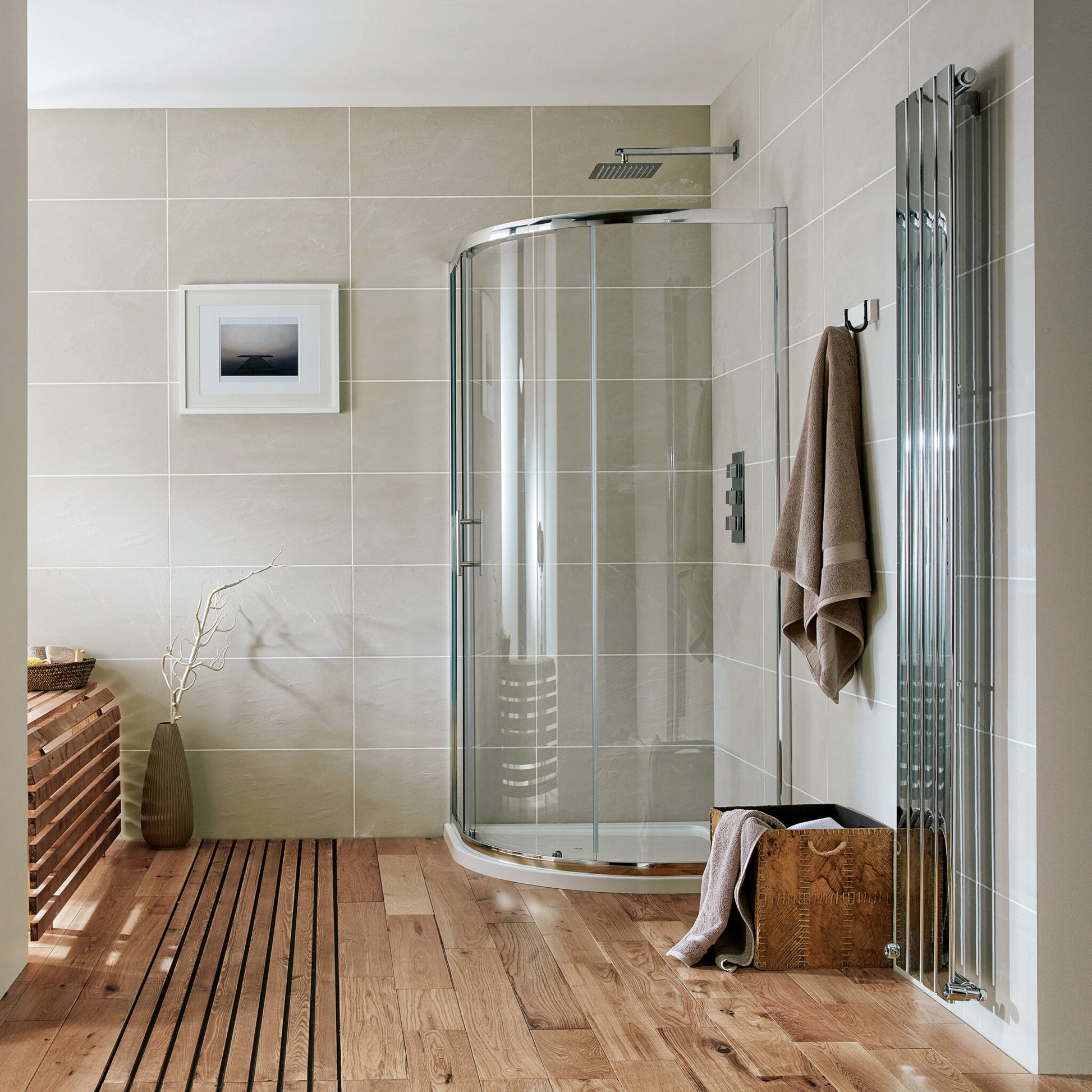 Korra Single Door Quadrant - Chrome 1200x900